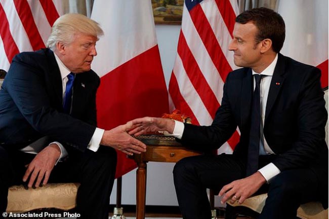 France’s Macron Honors U.S. Forces in Bastille Day Celebration 